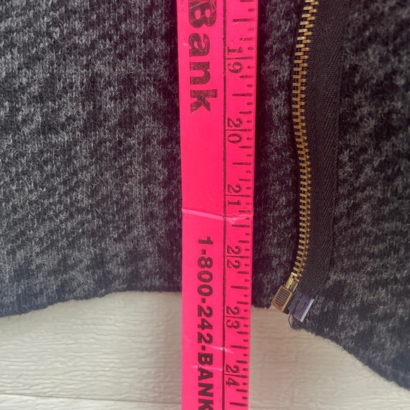 Maryline‎ Italy Grey Black Sweater Jacket Asymmetrical Zip Houndstooth Medium - Picture 4 of 9